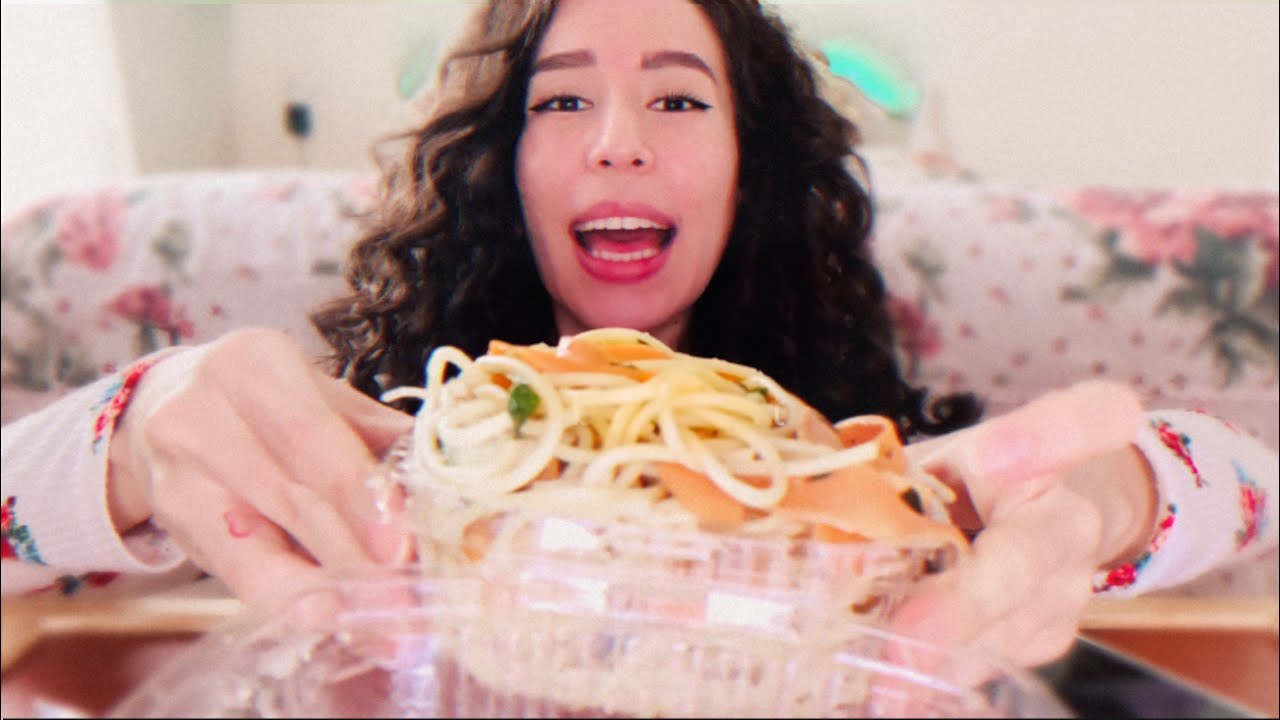 ASMR comiendo pasta 🍝 con camarones