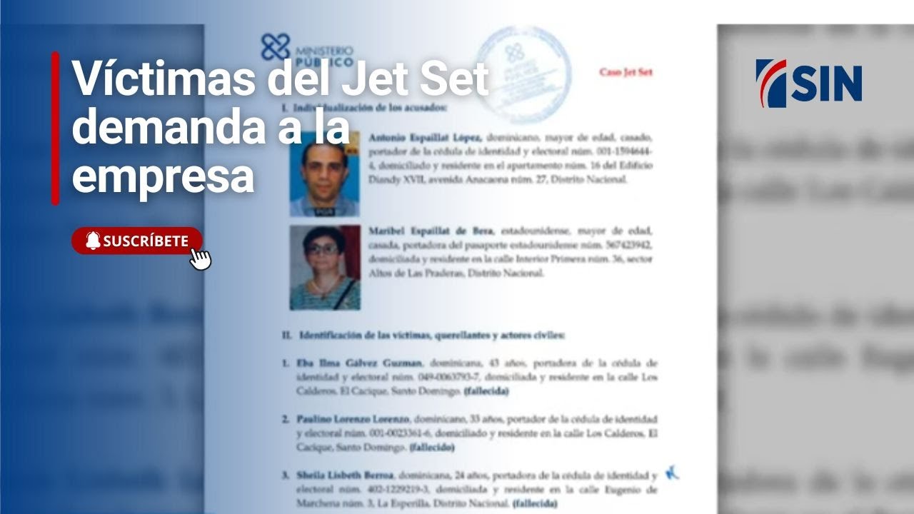 Víctimas del Jet Set demanda a la empresa