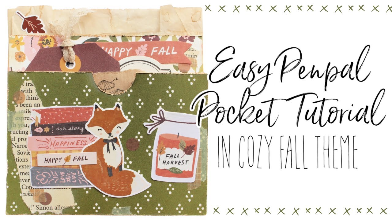 Easy Penpal Pocket Tutorial 💌✨ Cozy Fall Themed Snail Mail