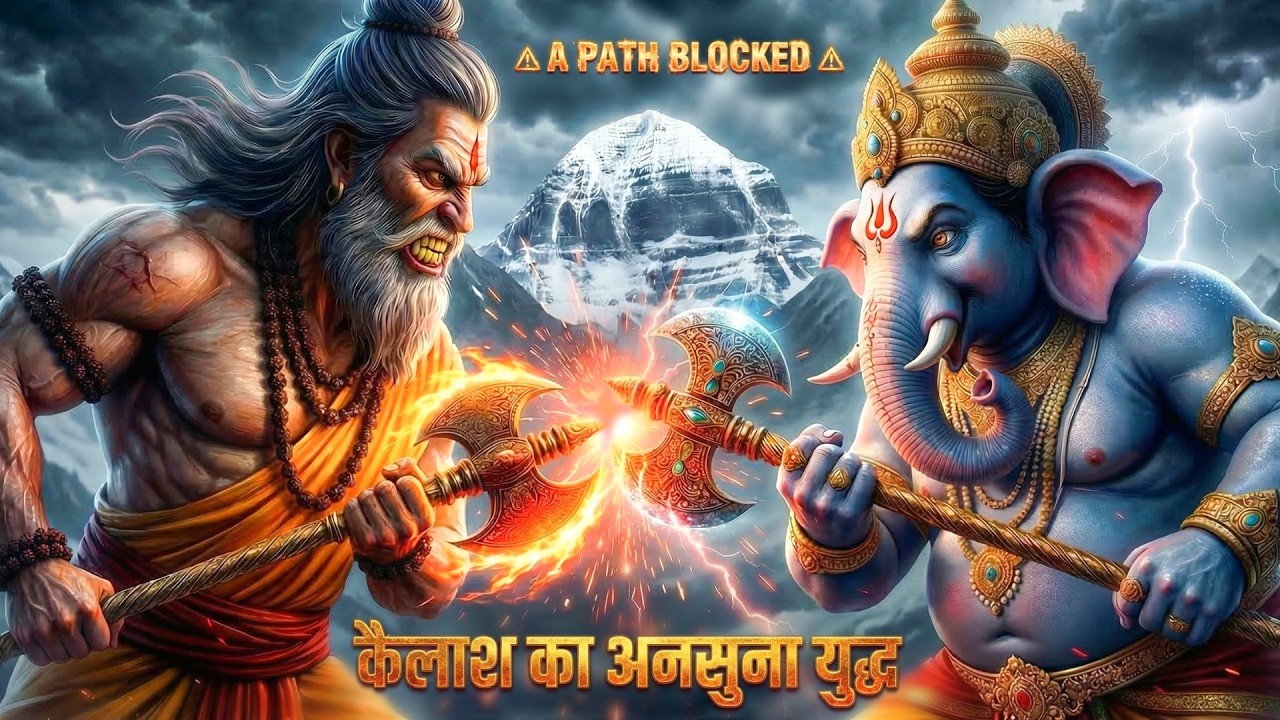 क्या हुआ जब गणेश जी ने रोका परसुराम जी का मार्ग || Path Blocked || #gnesh #parsuram #storytelling