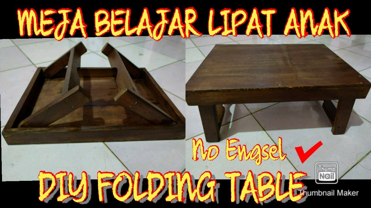 Membuat Meja Belajar Lipat Anak Dari Kayu | DIY Folding Table | Woodworking | Nina Taristiana