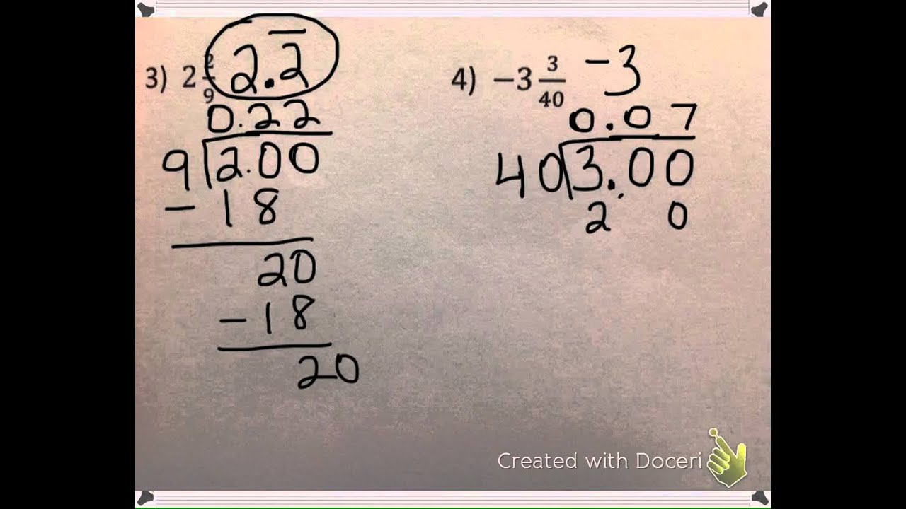 2.1 Rational Numbers