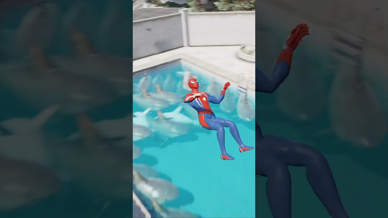 GTA 5 Spiderman Water Fails Ragdolls #gta5 #spiderman #shorts