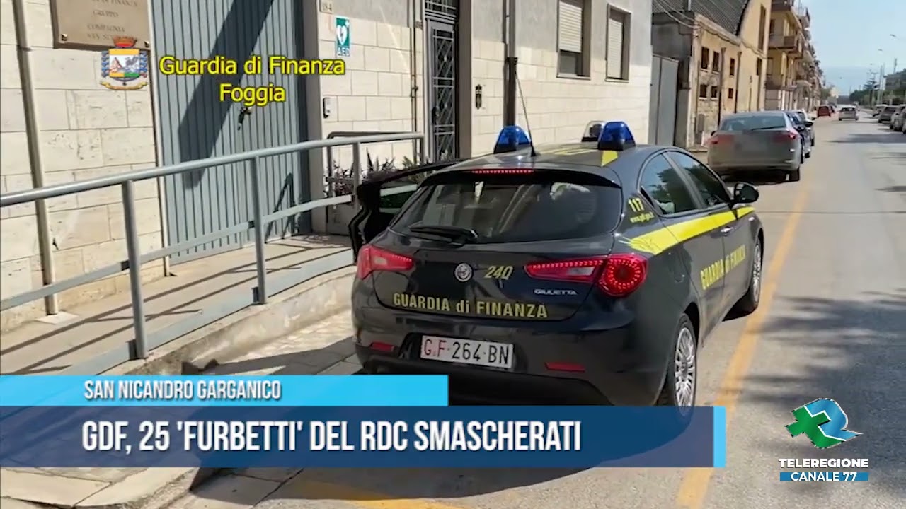 SAN NICANDRO GARGANICO GDF, 25 'furbetti' del RDC smascherati