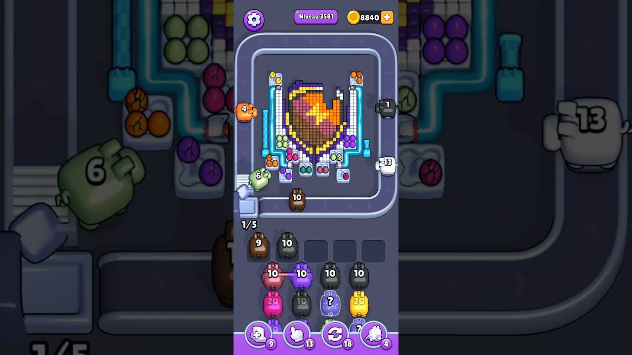Pixel Flow Level 3581 Hard - The one with the emblem and the eggs