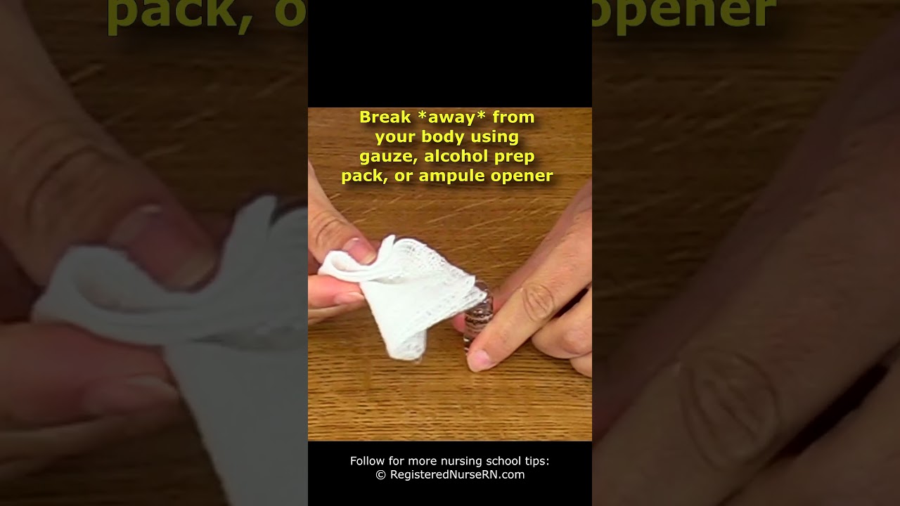 Ampule Medication Administration Nursing | How to Open an Ampule #shorts