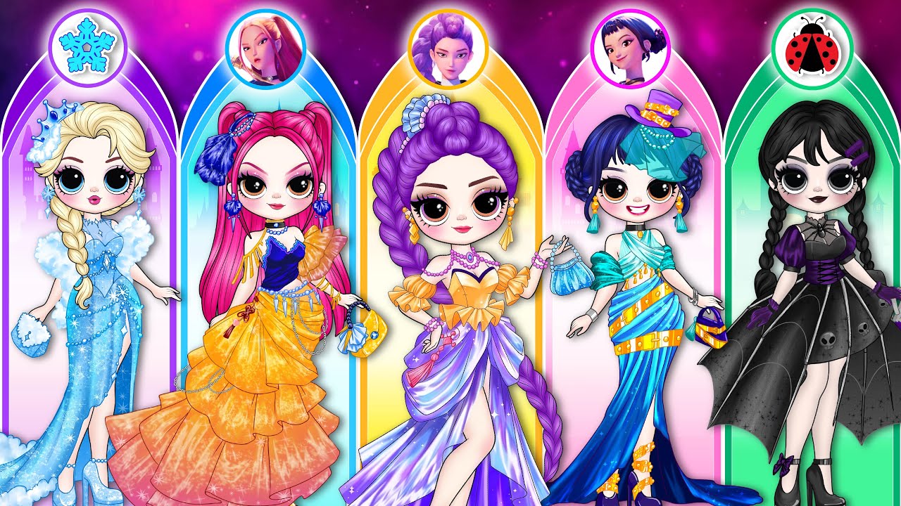 Охотники на демонов в стиле K-Pop: Хантрикс, Эльза и Уэнсдей блистают на выпускном балу | Модные ...