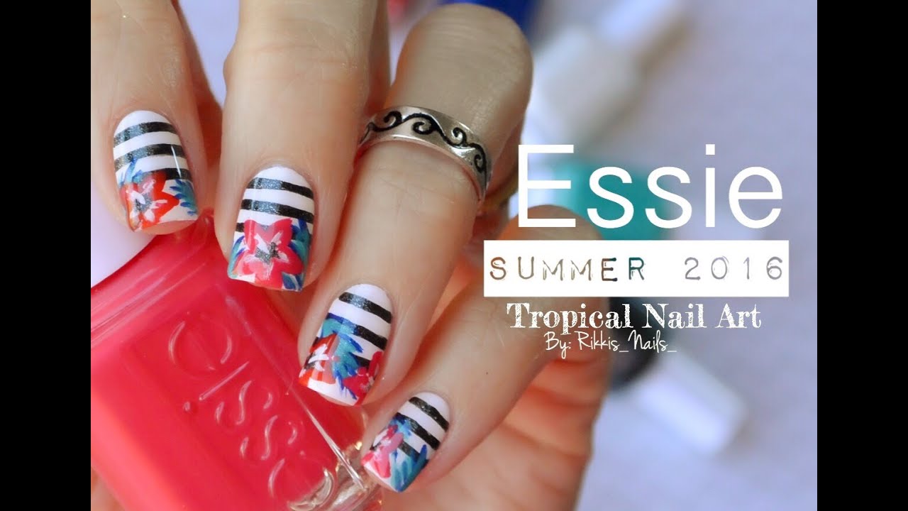 Tropical Summer Nail Art ⚓️ Essie Summer 2016 Collection!