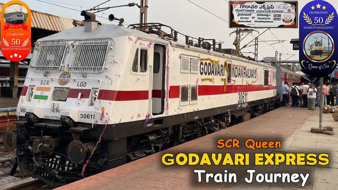 Birthday QUEEN GODAVARI SF Express Train JOURNEY | Hyderabad Decan to Visakhapatnam | 130 Kmph | I R