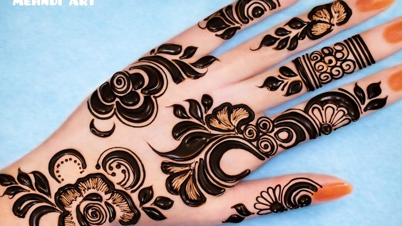 Beautiful mehndi design back handflower | Easy and creative mehndi designs 