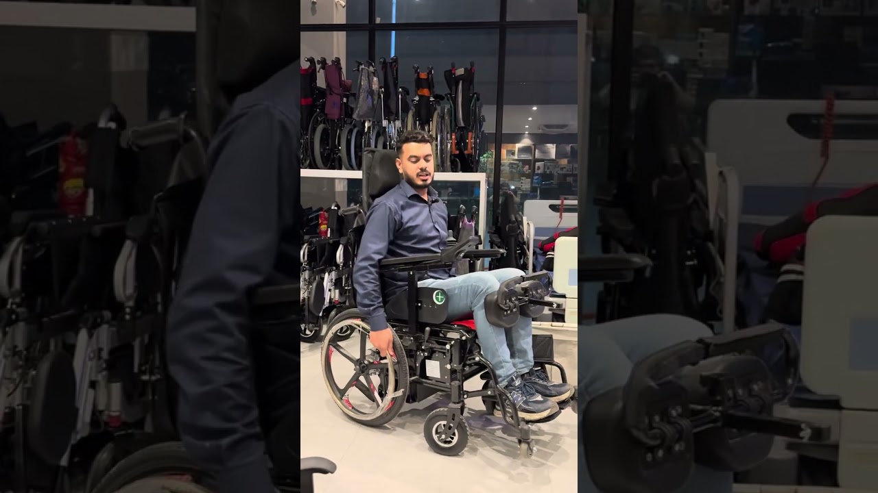 Professor P5 Standing wheelchair by New Pak Surgical demonstrated by Abu Sufyan 