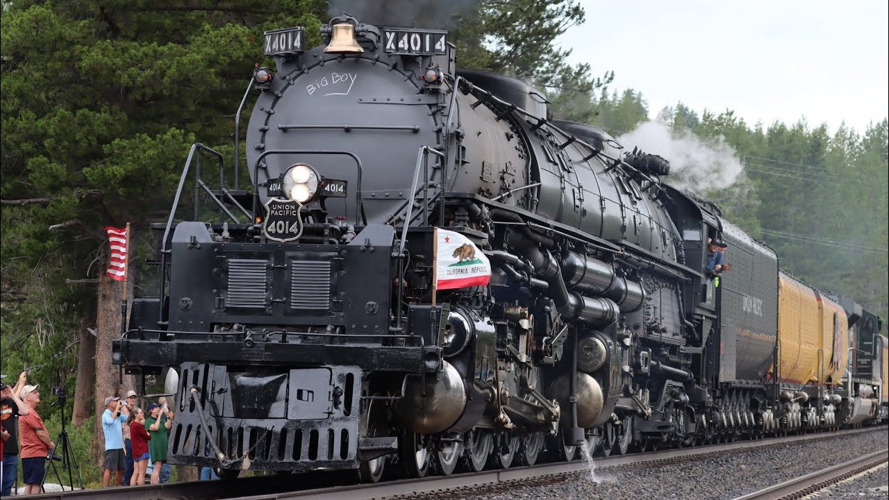 Chasing Union Pacific Big Boy 4014 (after hits tree) from California to Nevada