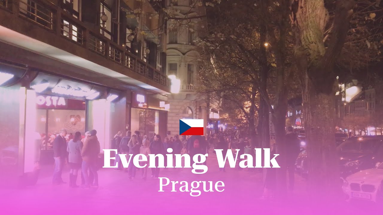 Evening Walk in Prague: From Muzeum to Na Př&iacute;kopě | November City Lights #prague #europe