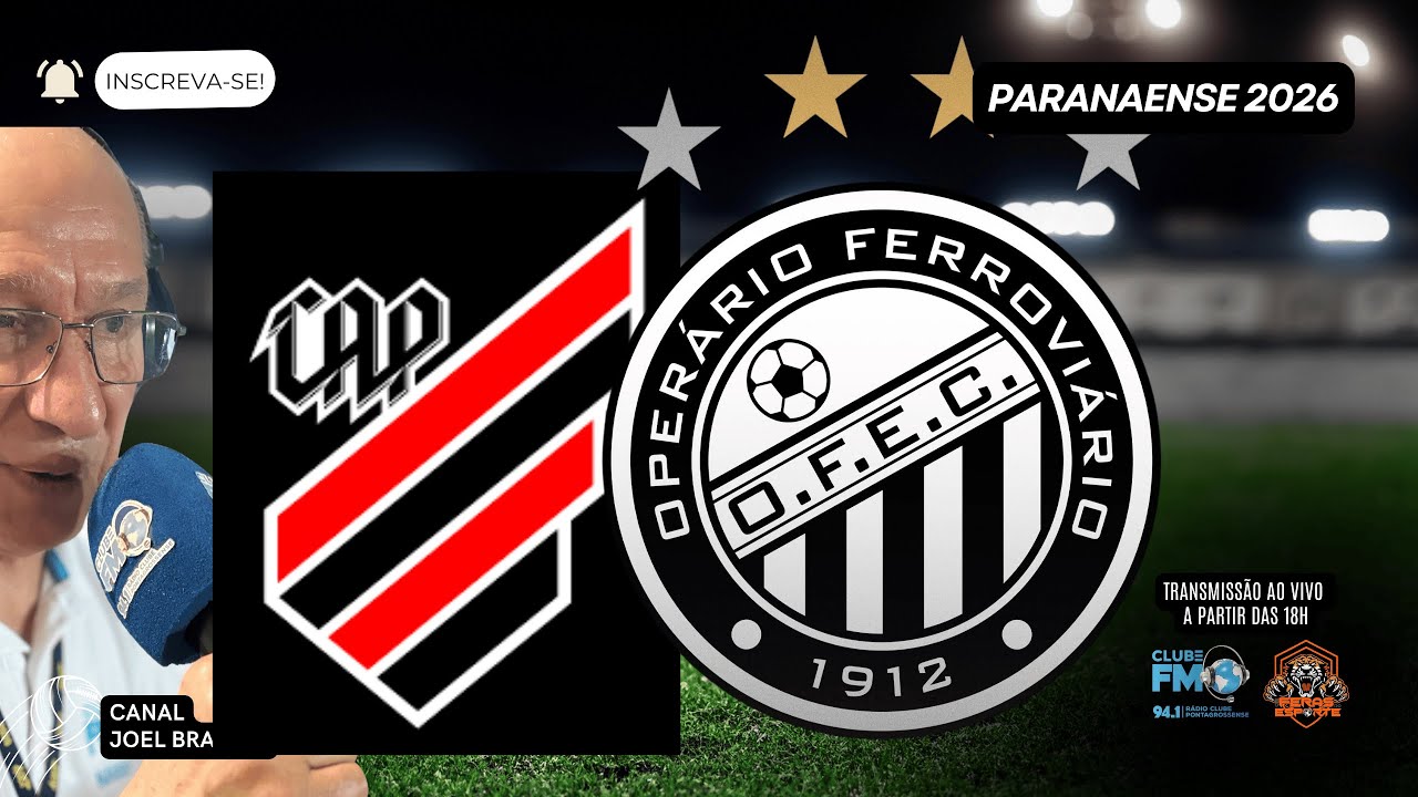 ATHETICO X OPERARIO | AO VIVO | RODADA 03 PARANAENSE | R&Aacute;DIO CLUBE FM 94.1 - PONTA GROSSA