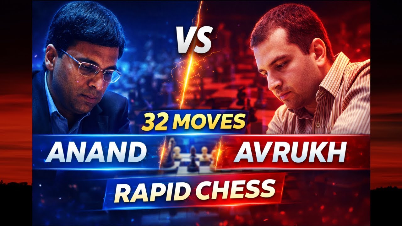 Viswanathan Anand vs Boris Avrukh | Rapid Masterclass | White Wins in 32 Moves