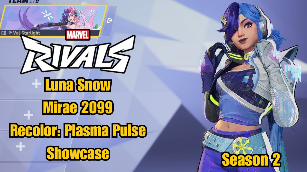 Luna Snow | Mirae 2099 Recolor: Plasma Pulse Skin Showcase | Marvel Rivals Gameplay | Season 2
