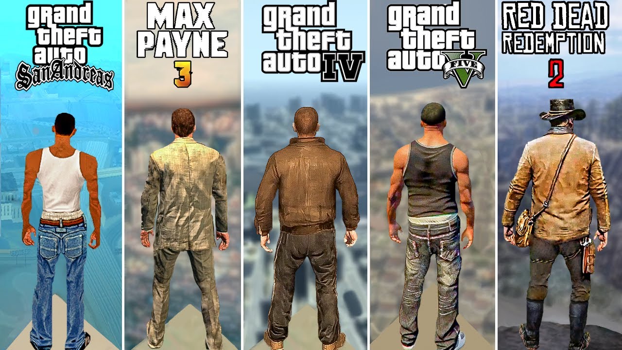 Jumping from the Highest Point in Every Rockstar Game (1997 - 2024)