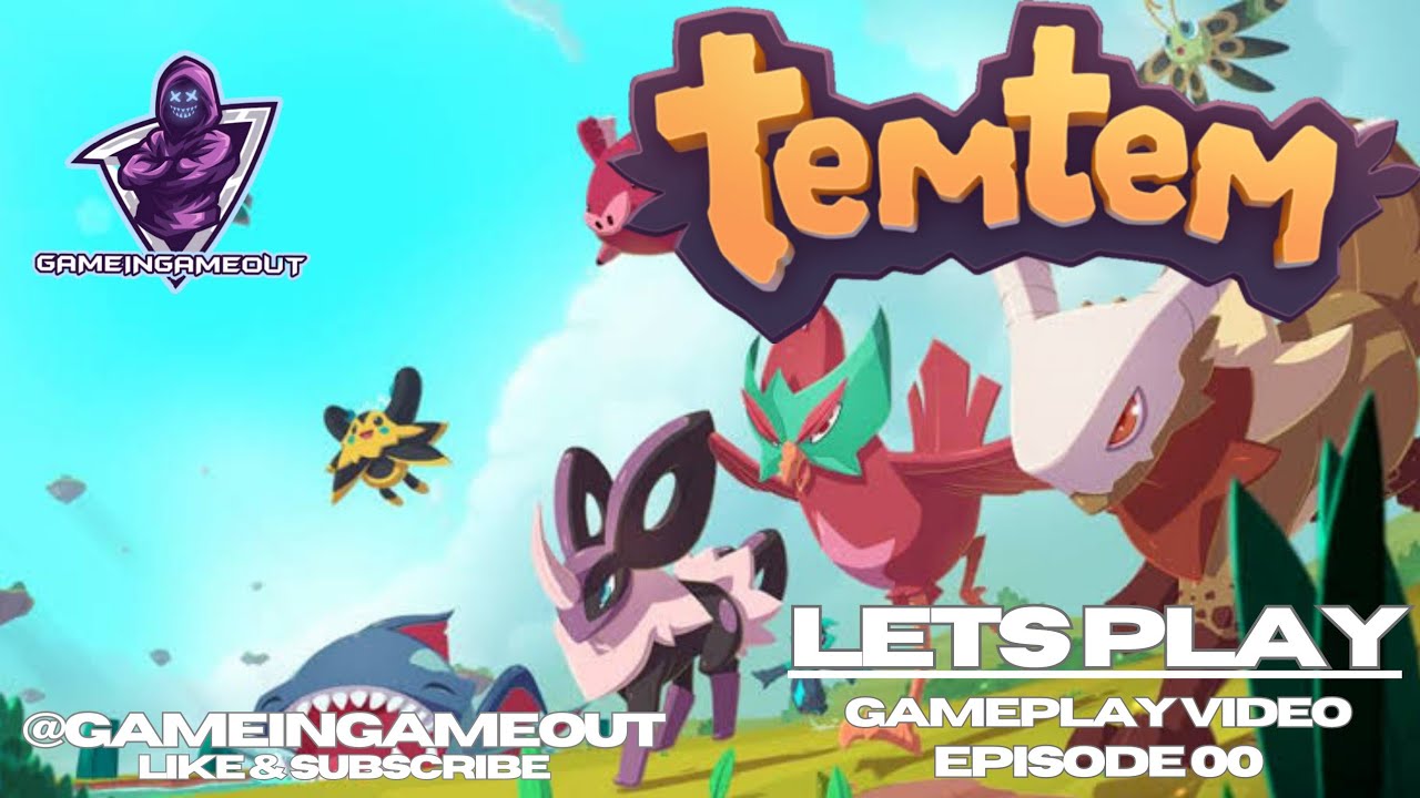 Lets play Temtem - Part 00 - Character Creation, My First Temtem, and travelling to First Town
