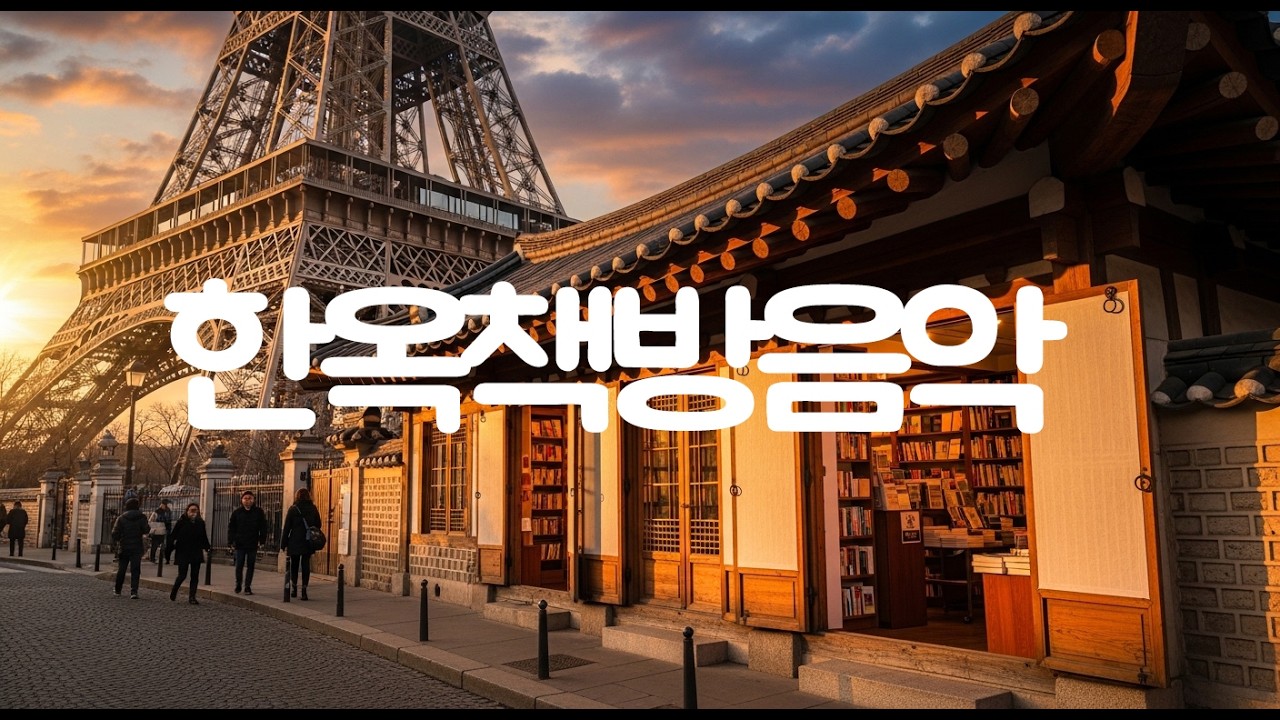 Playlist 한옥책방 음악 | 파리 에펠탑 한옥 카페에서 함께 듣는 차분한 피아노 음악 플레이리스트 #수면음악 #공부음악 #슬플때 #외로울때