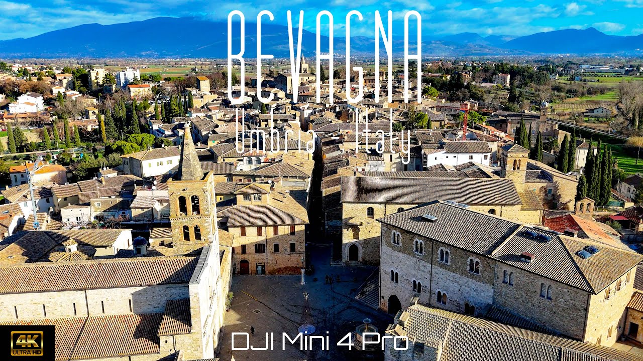 🇮🇹 Bevagna, in Umbria, Italy. | DJI Mini 4 Pro | 4K drone video