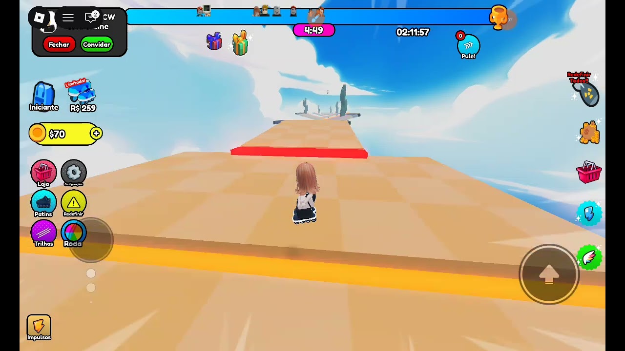 Jogando jogo de patins 🛼🛼😐