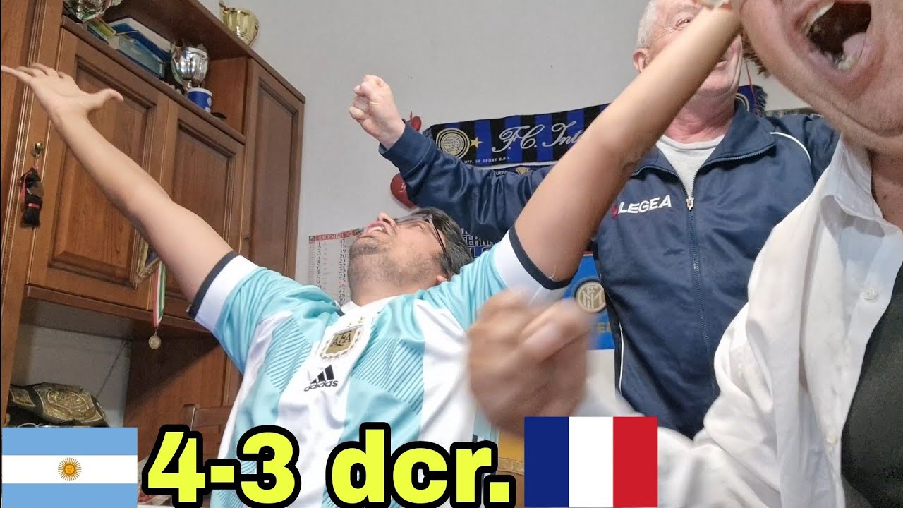 [LACRIME E COMMOZIONE] Argentina-Francia 4-3 dcr. LIVE REACTION TIFOSI DI #D10S