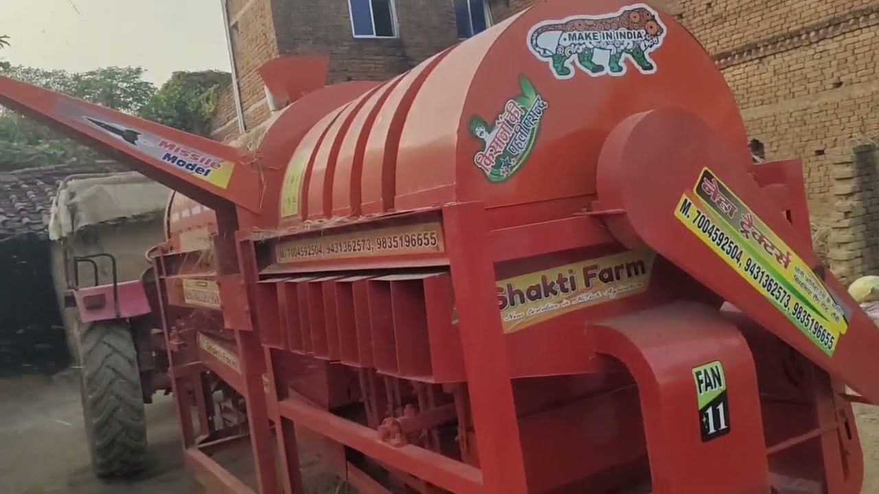 11 fan thresher latest model shakti farm #thresher #11fan thresher #tractor #new thresher