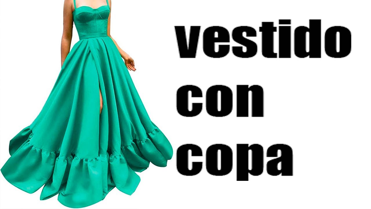 como hacer un vestido con una falda circular con abertura