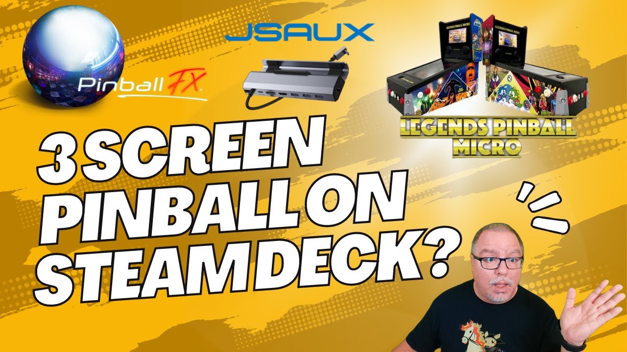 3 Screen Pinball FX from a Steam Deck to an AtGames Pinball Micro