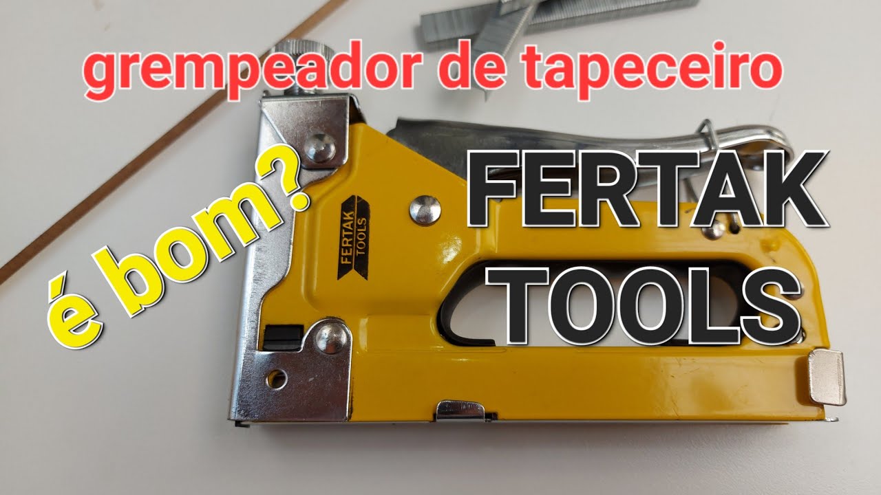 COMO USAR grampeador manual de pressão pra tapeceiro marca fertak tools. É bom?
