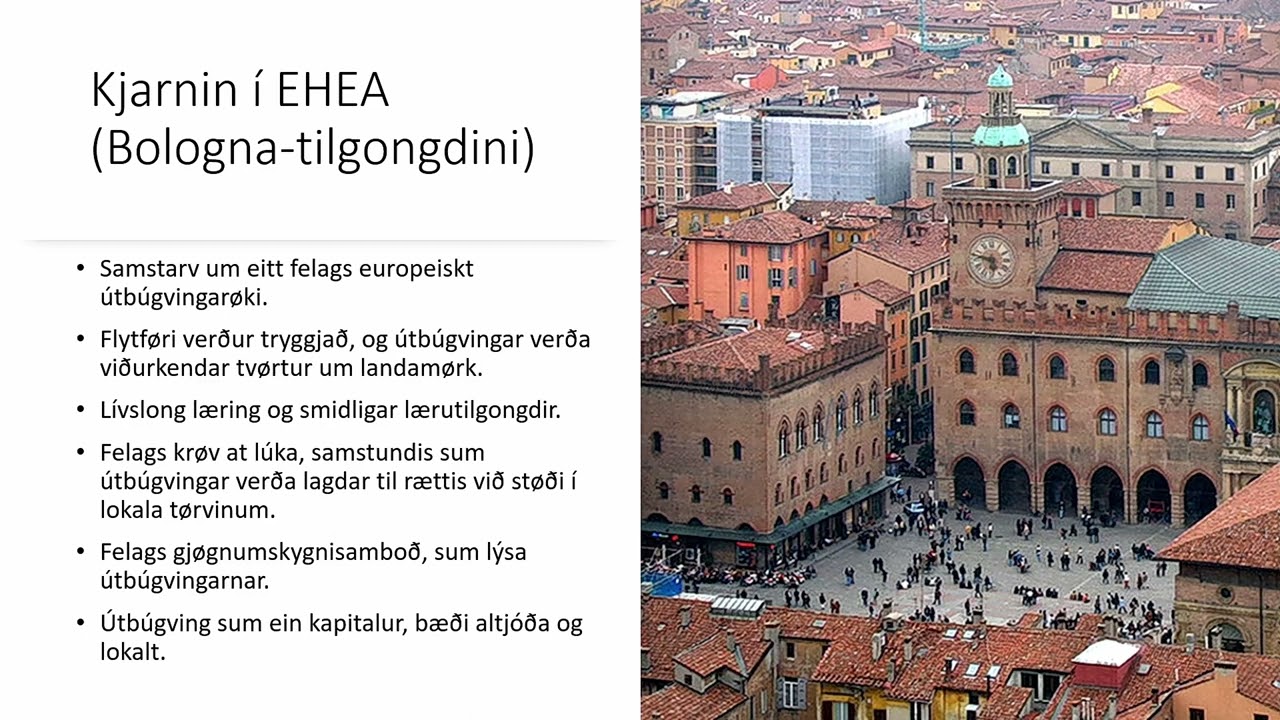 FØROYAR Í EUROPA – FULLUR LIMASKAPUR Í EHEA