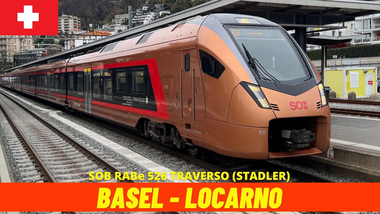 Cab Ride Treno Gottardo Basel → Locarno (SOB, Switzerland, November 2025) train driver's view 4K