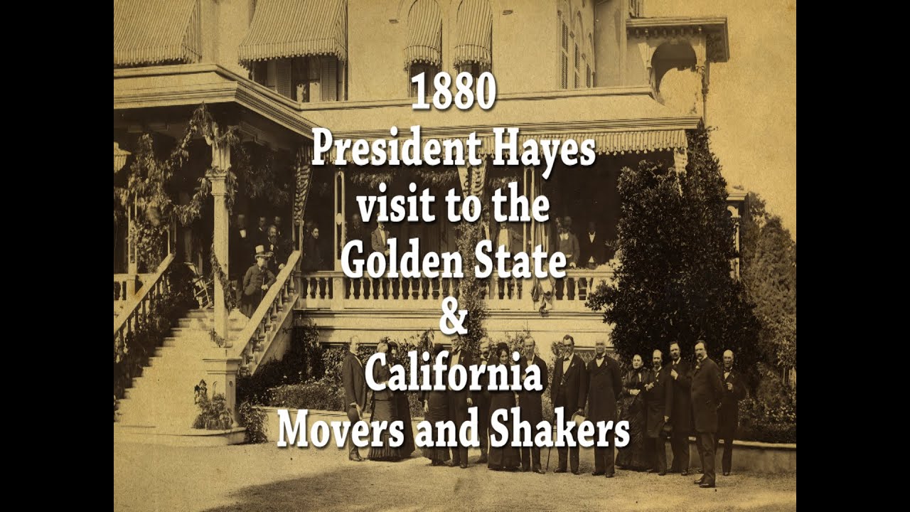 1880, President Hayes visit to the Golden State, CA Movers and Shakers antique photograph