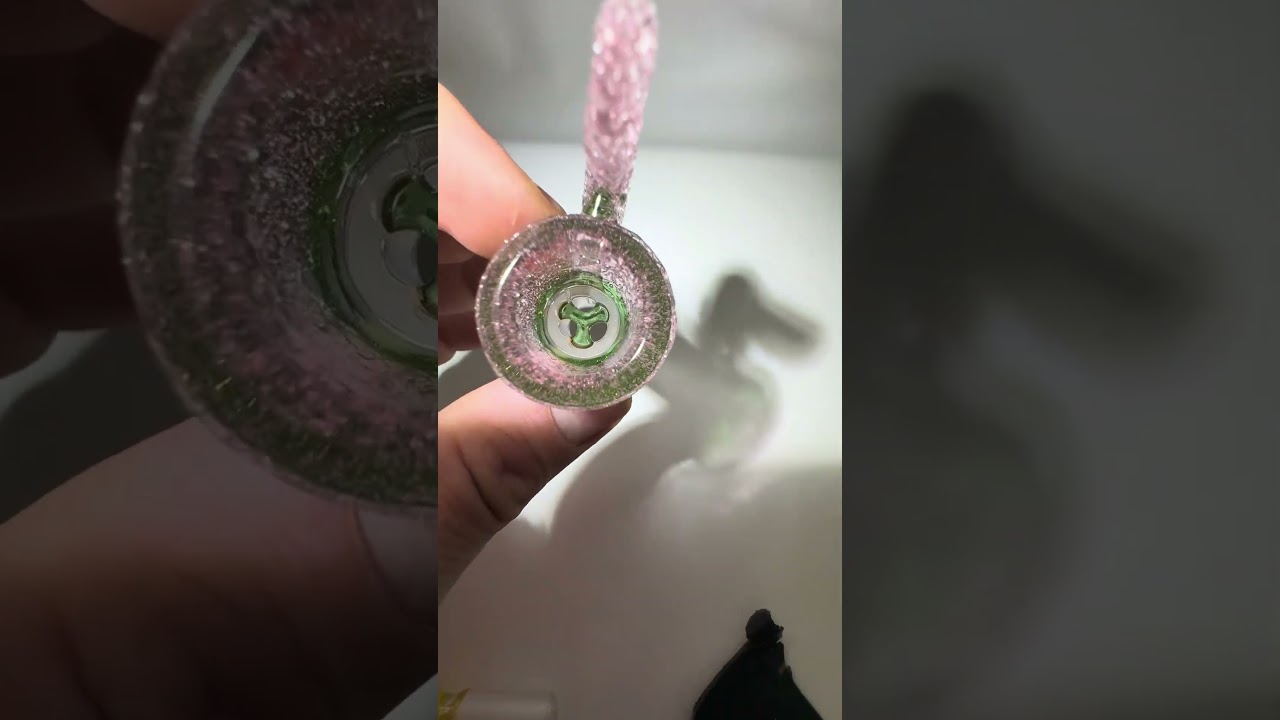 18mm watermelon flavour Sourkey  bowl made in Canada by Niko BH glass
