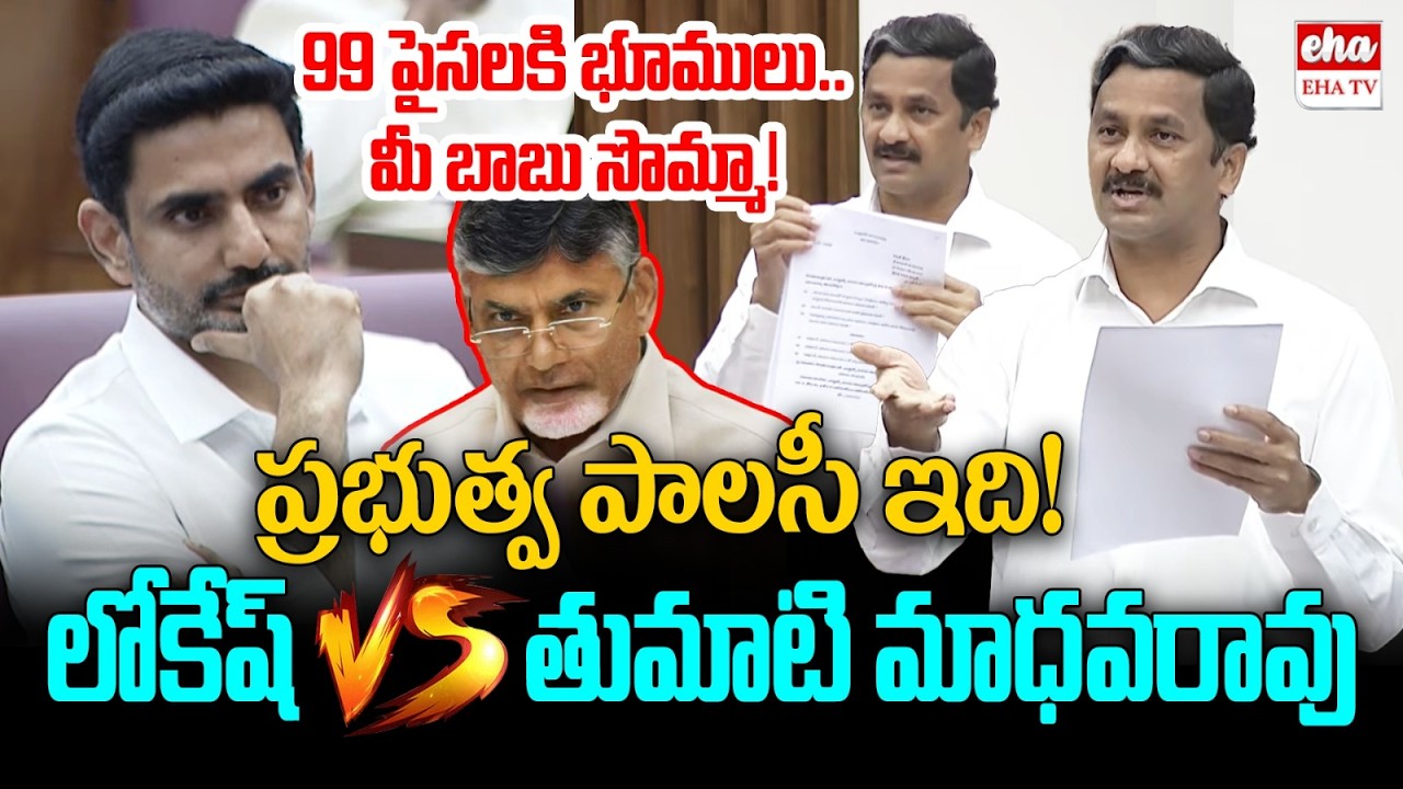 మీ బాబు సొమ్మా! MLC Thumati Madhavarao Vs Minister Nara Lokesh | Ap Legislative Council| EHA TV