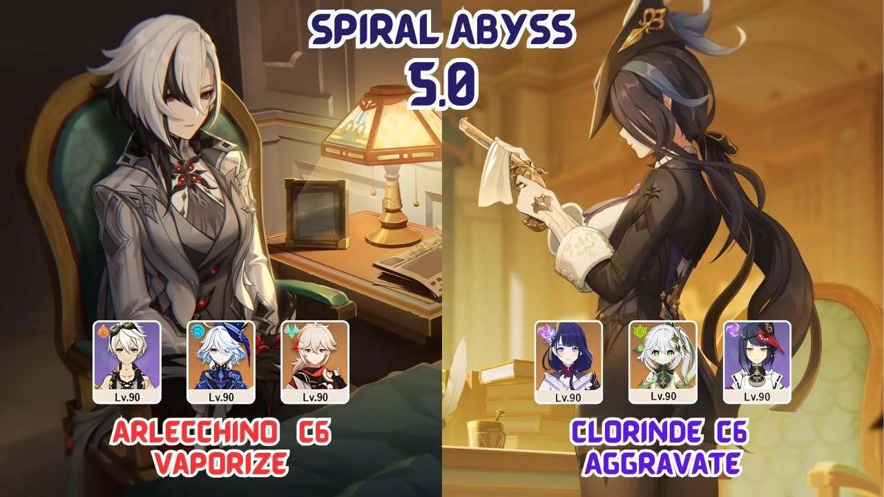 Arlecchino C6 & Clorinde C6 | Spiral Abyss 5.0 | Genshin Impact