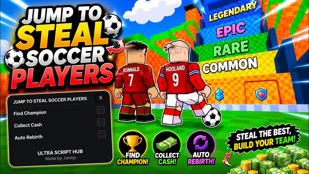 Скрипт Jump To Steal Soccer Players | Поиск чемпионов, сбор денег и автоперерождение