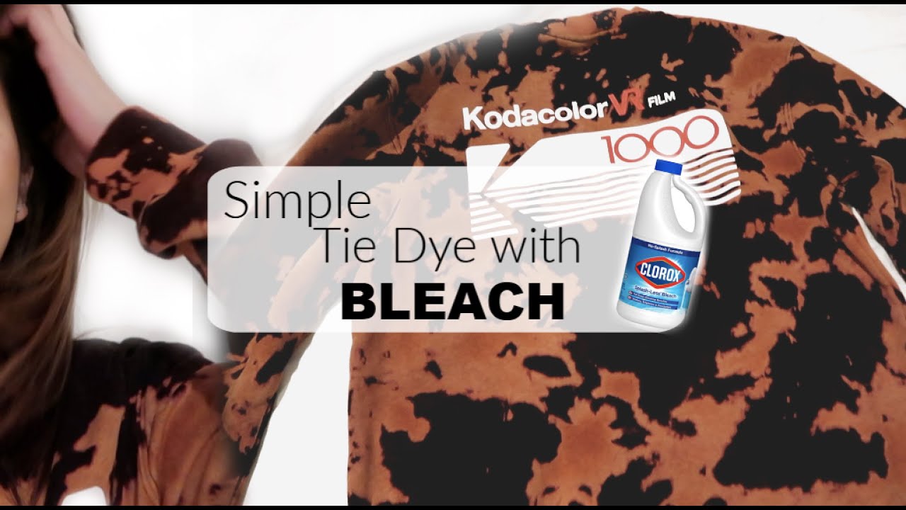 Tie Dye with BLEACH -  DIY Crumble Technique on Sweater