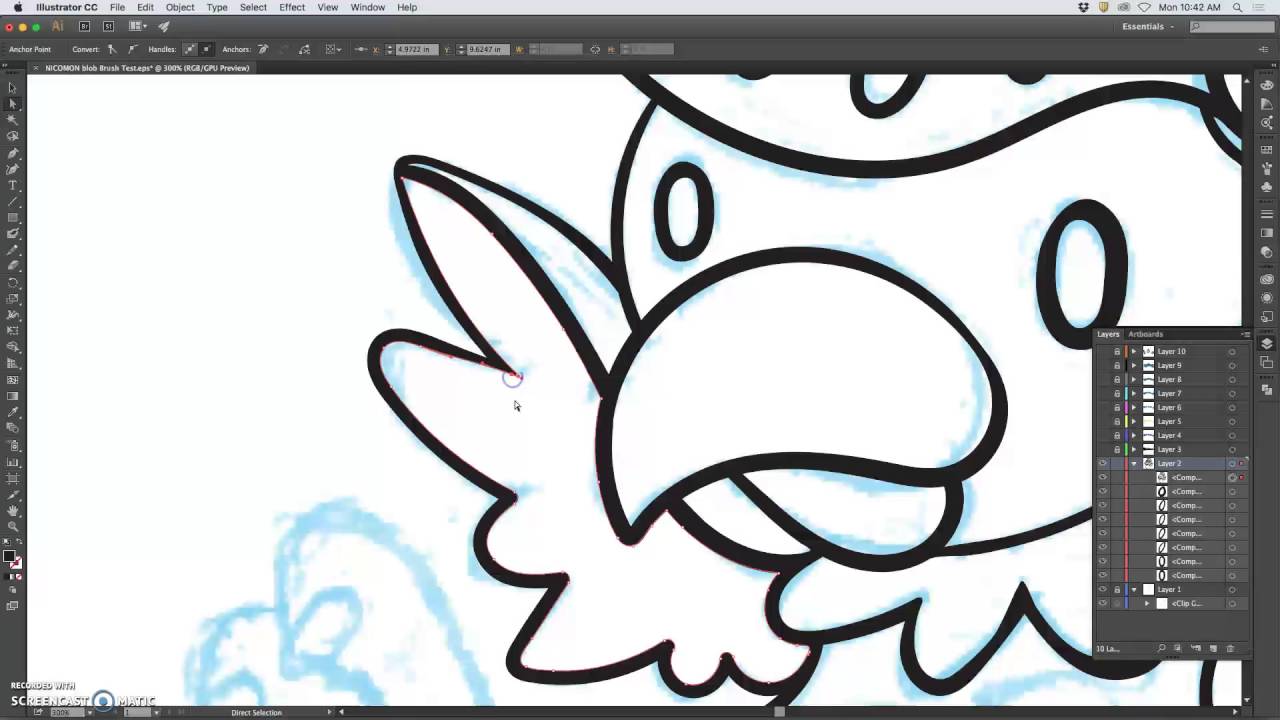 2 Using Blob Brush For Digital Inking in Illustrator