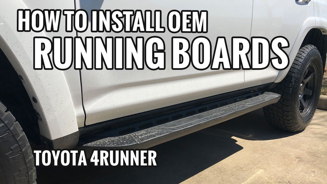 Как установить оригинальные подножки Toyota 4Runner 2019 года