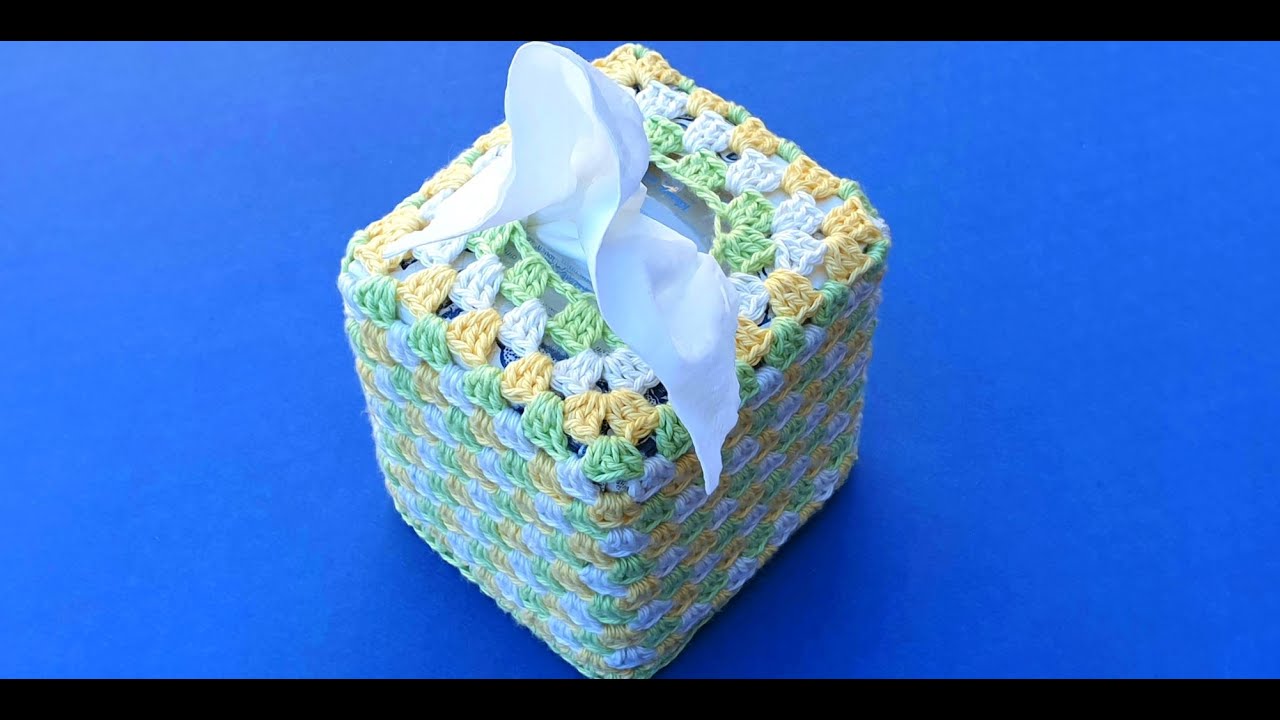 Crochet Small Tissue Box Cover - Square Tissue Box Cover