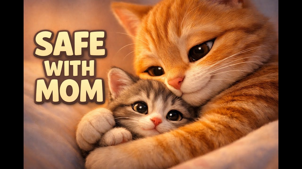 A Cozy Little World: A Mother Cat and Her Baby
