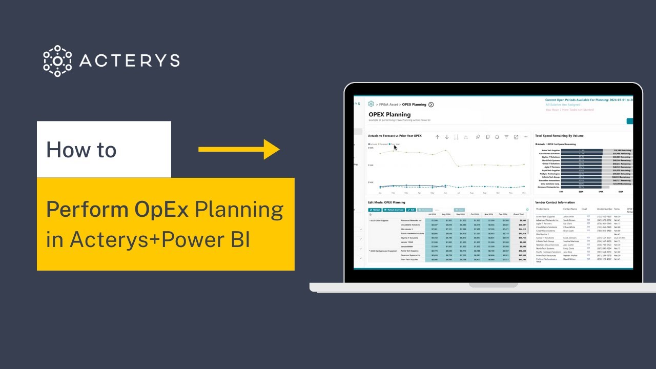 Centralized, Real-Time OpEx Planning in Power BI &mdash;  No More Spreadsheets Headaches | Acterys