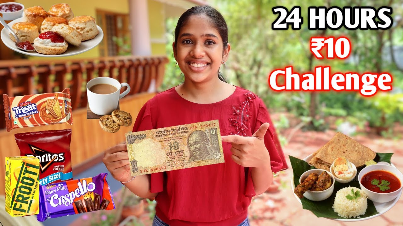 Living On Rs 10 For 24 HOURS Challenge | Food Challenge | Lidiya Francis