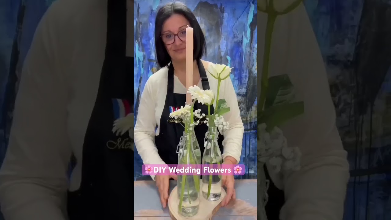 Comment r&eacute;aliser simplement une d&eacute;co de table mariage #fleurs #wedding #diy #mariage #centretable