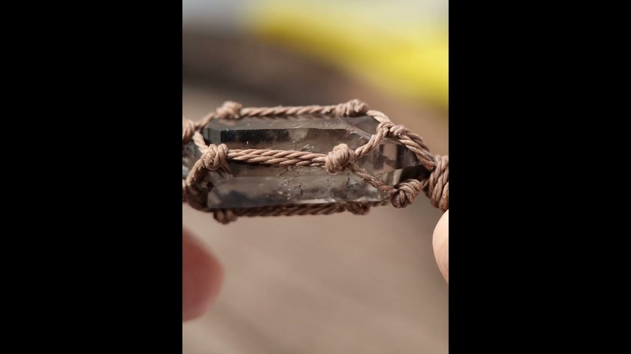 Handmade raw Herkimer diamond quartz macrame bracelet, Boho bracelet 
