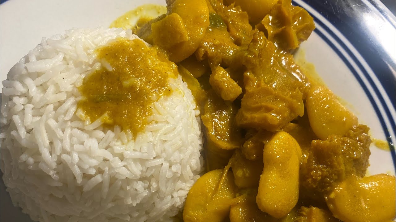 How to make curry tripe and bean.🇯🇲