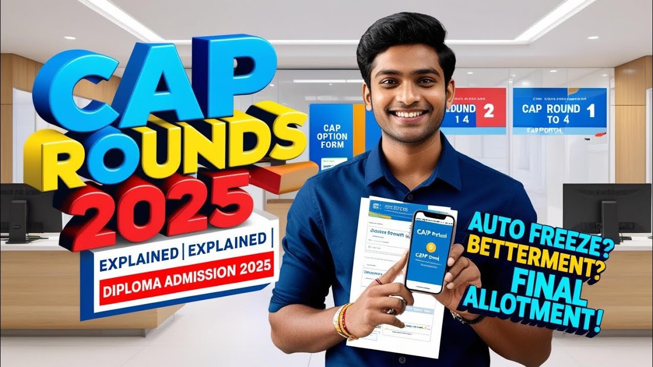 CAP Rounds Explained | Post-SSC Diploma Admission 2025 | Auto Freeze, Betterment, Full Guide!