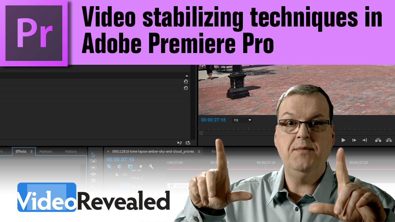 Video stabilizing techniques in Adobe Premiere Pro
