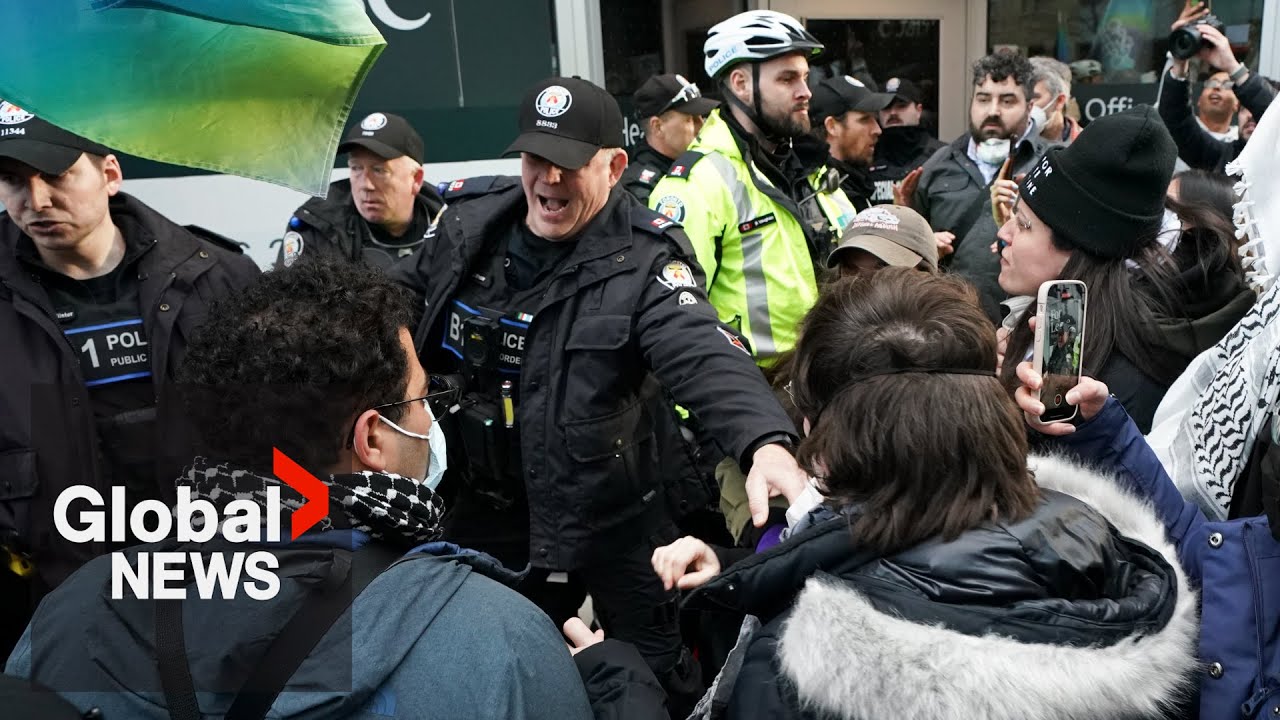 Toronto police warn of more arrests as pro-Palestinian protests become more violent